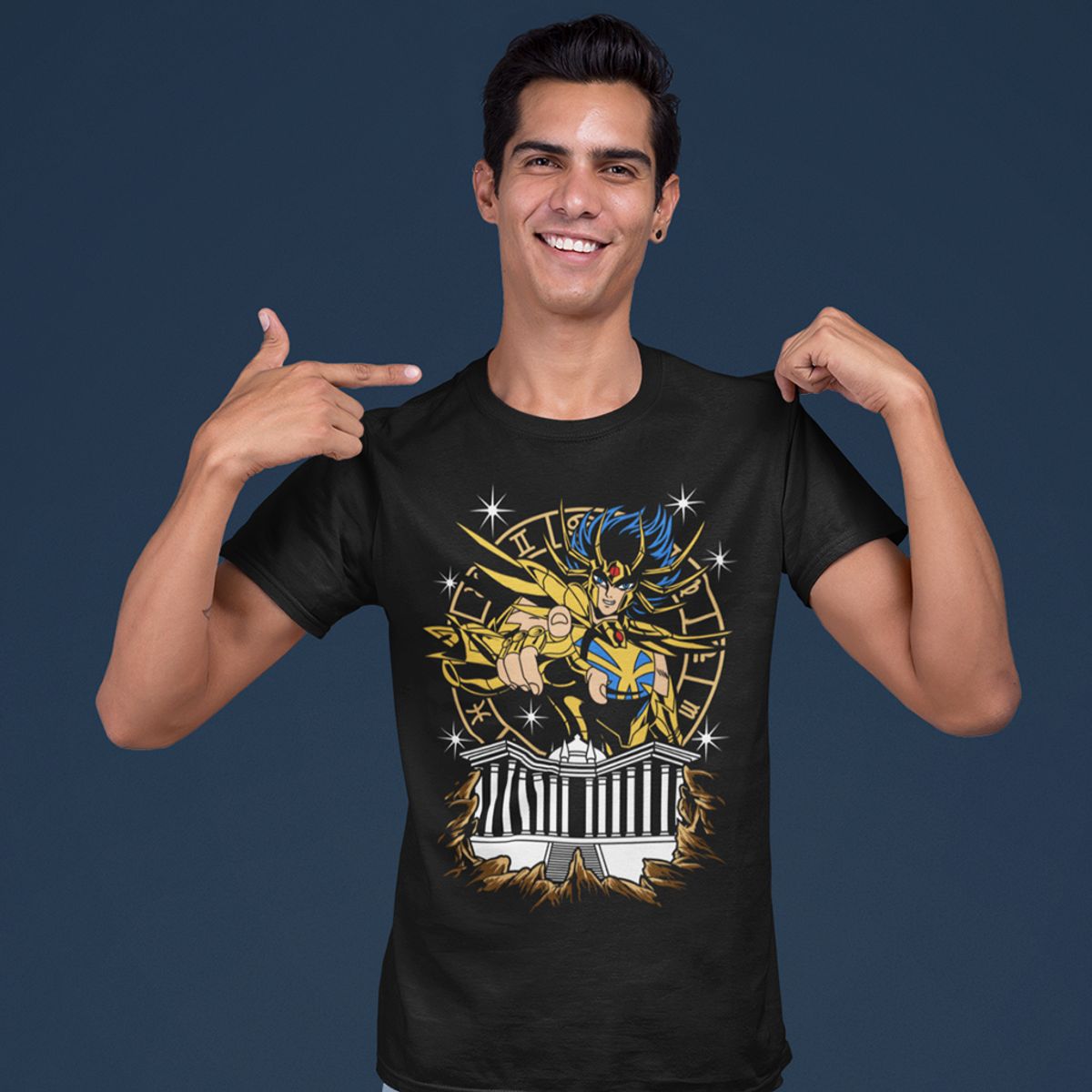 Nome do produto: Camiseta Unissex Saint Seiya - Máscara da Morte de Câncer