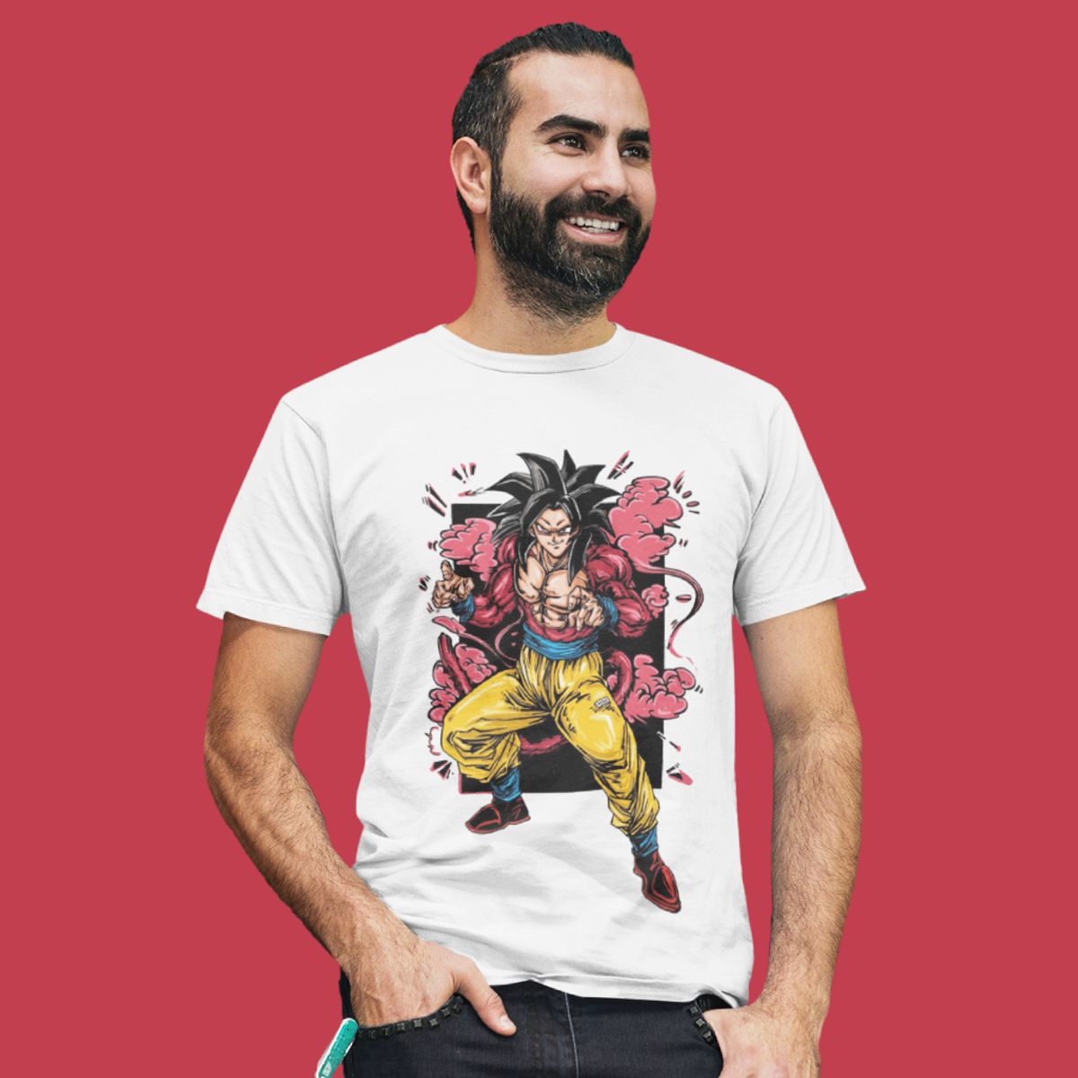 Nome do produto: Camiseta Unissex Dragon Ball - Goku SSJ4