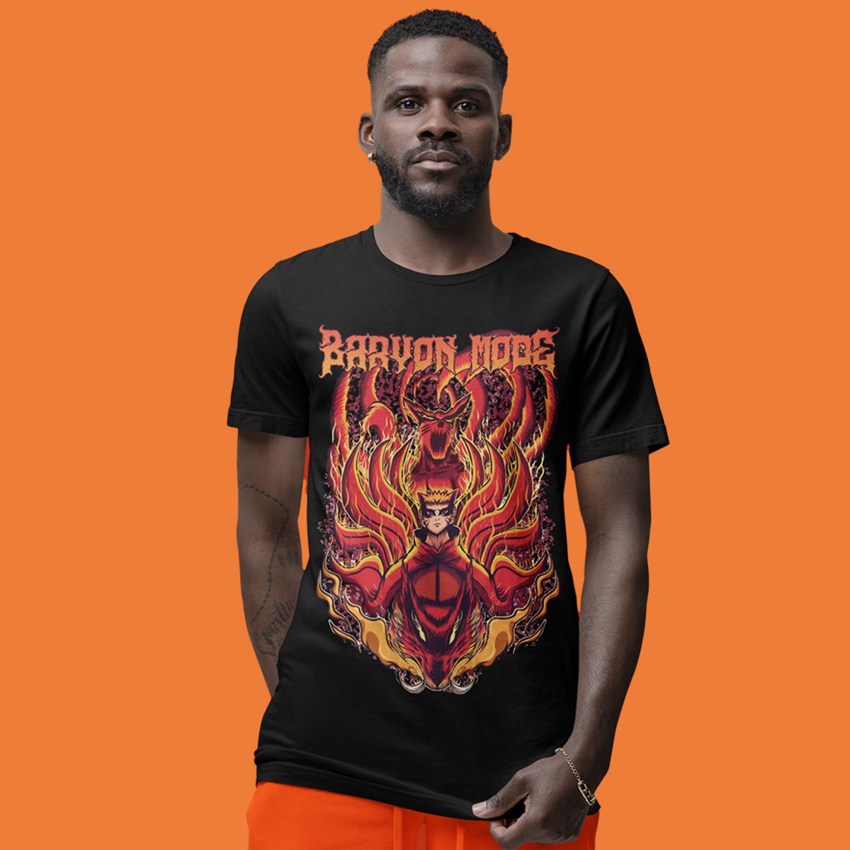 Nome do produto: Camiseta Unissex Naruto - Modo Baryon