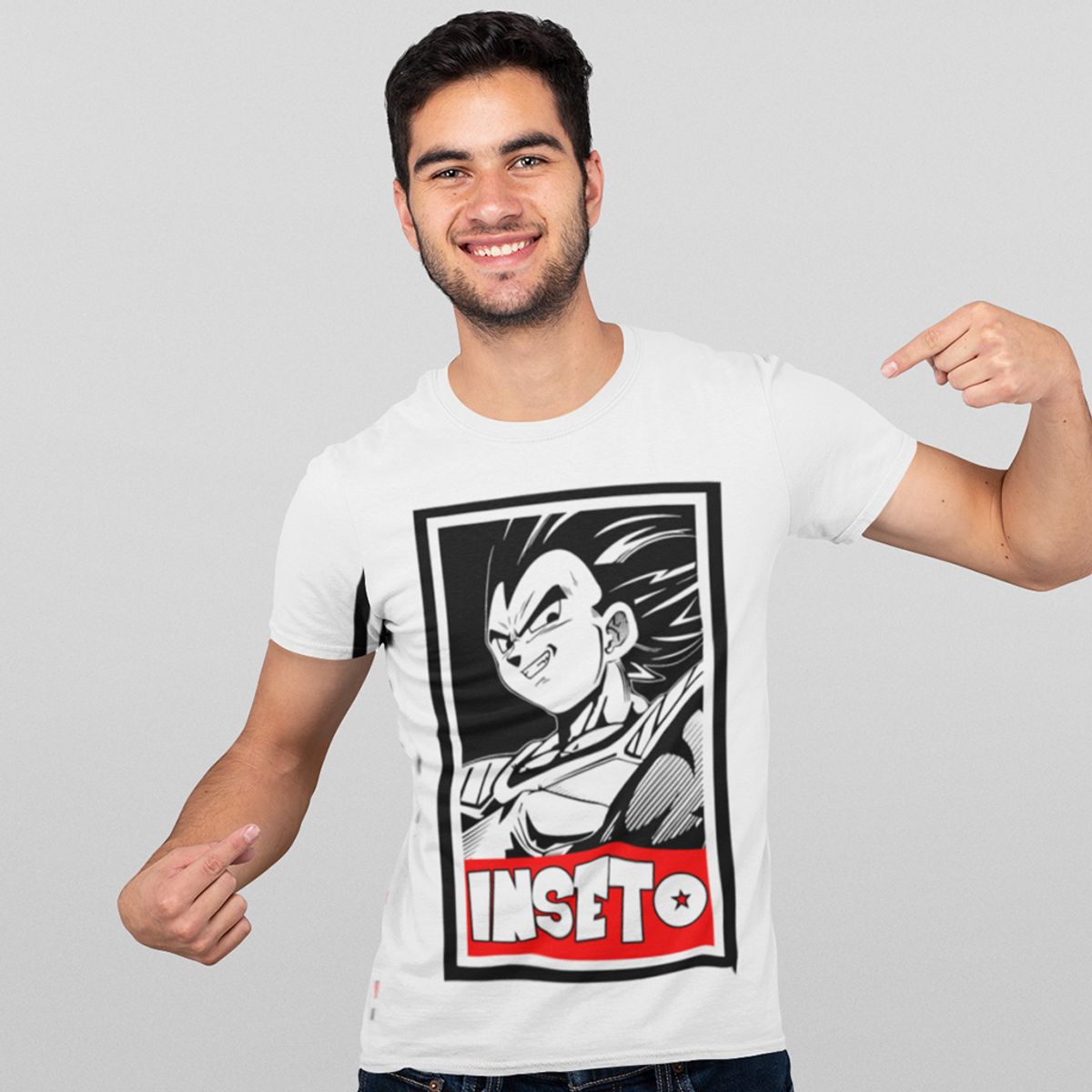 Nome do produto: Camiseta Unissex Dragon Ball - Vegeta, Inseto