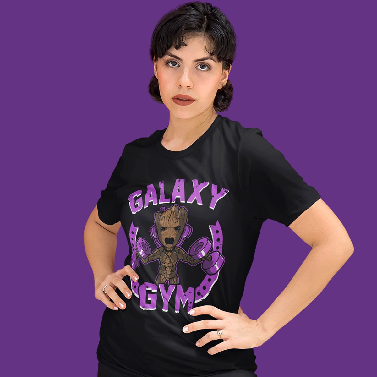 Nome do produto: Camiseta Unissex Galaxy Groot - GYM