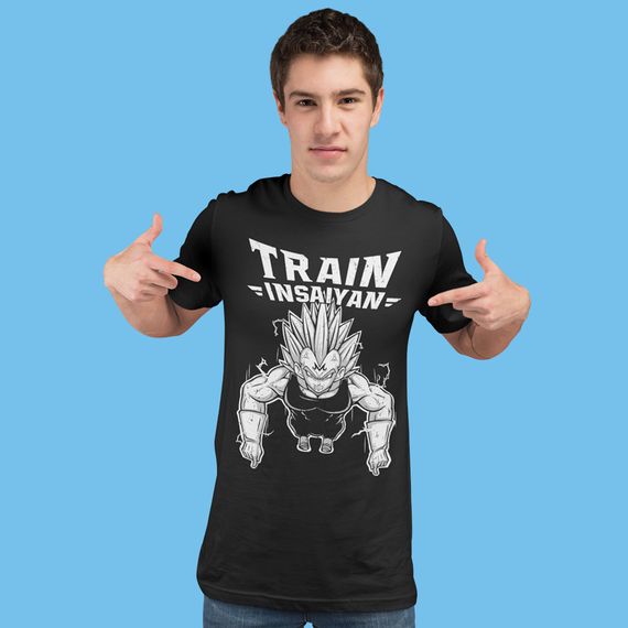 Camiseta Unissex Vegeta Train Insaiyan - GYM 