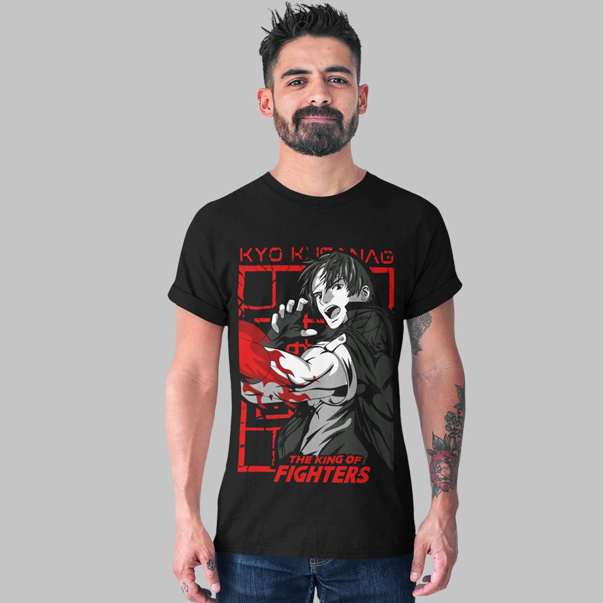 Nome do produto: Camiseta Unissex King of Fighters - Kyo 