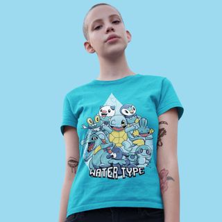 Nome do produtoCamiseta Unissex Pokémon - Pokémons de Água