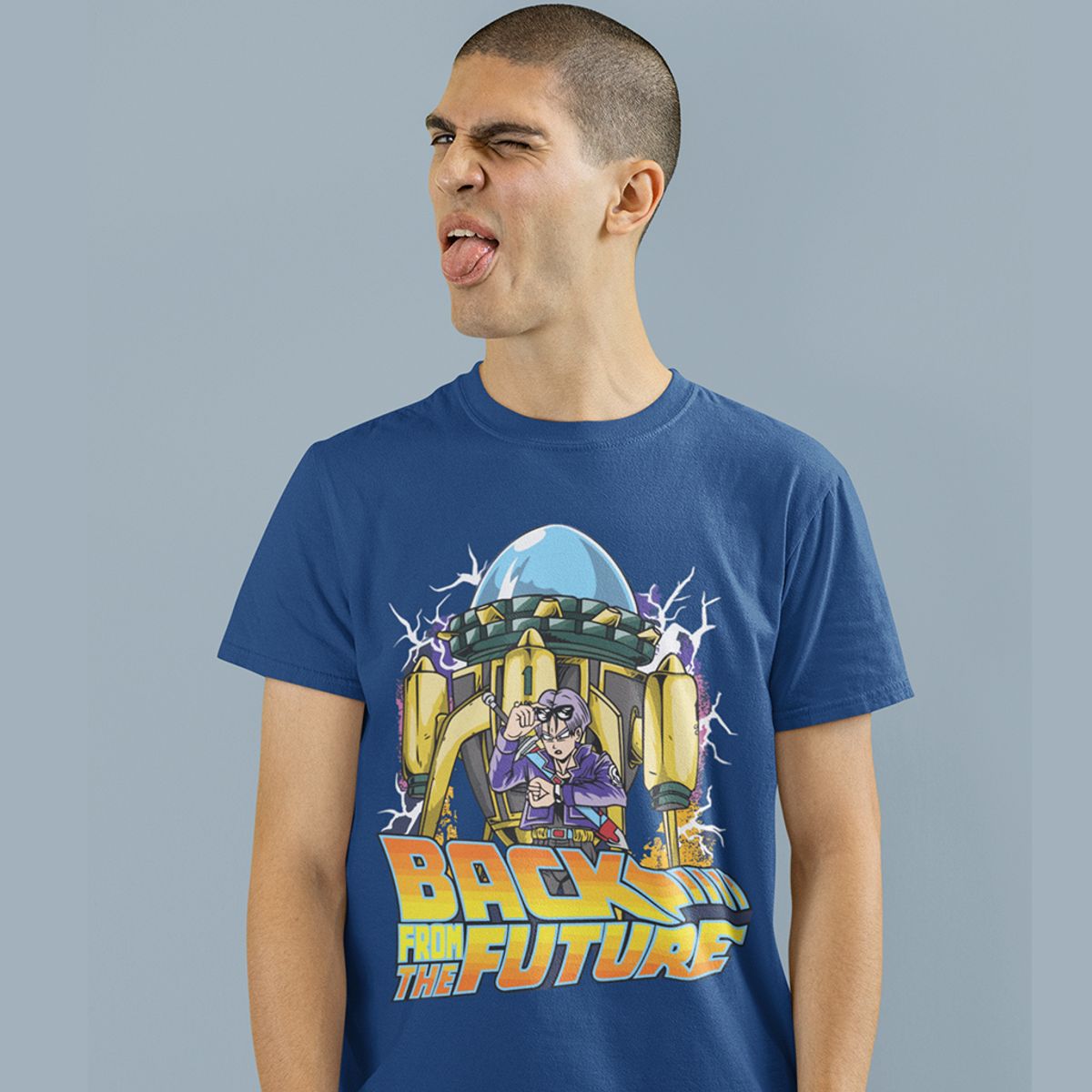 Nome do produto: Camiseta Unissex Dragon Ball - Trunks de volta para o Futuro