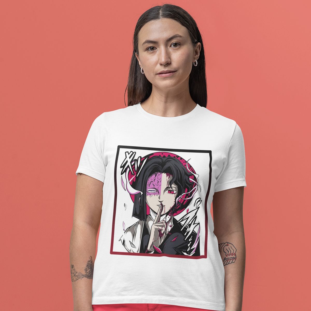 Nome do produto: Camiseta Unissex Demon Slayer - Kagaya e Muzan