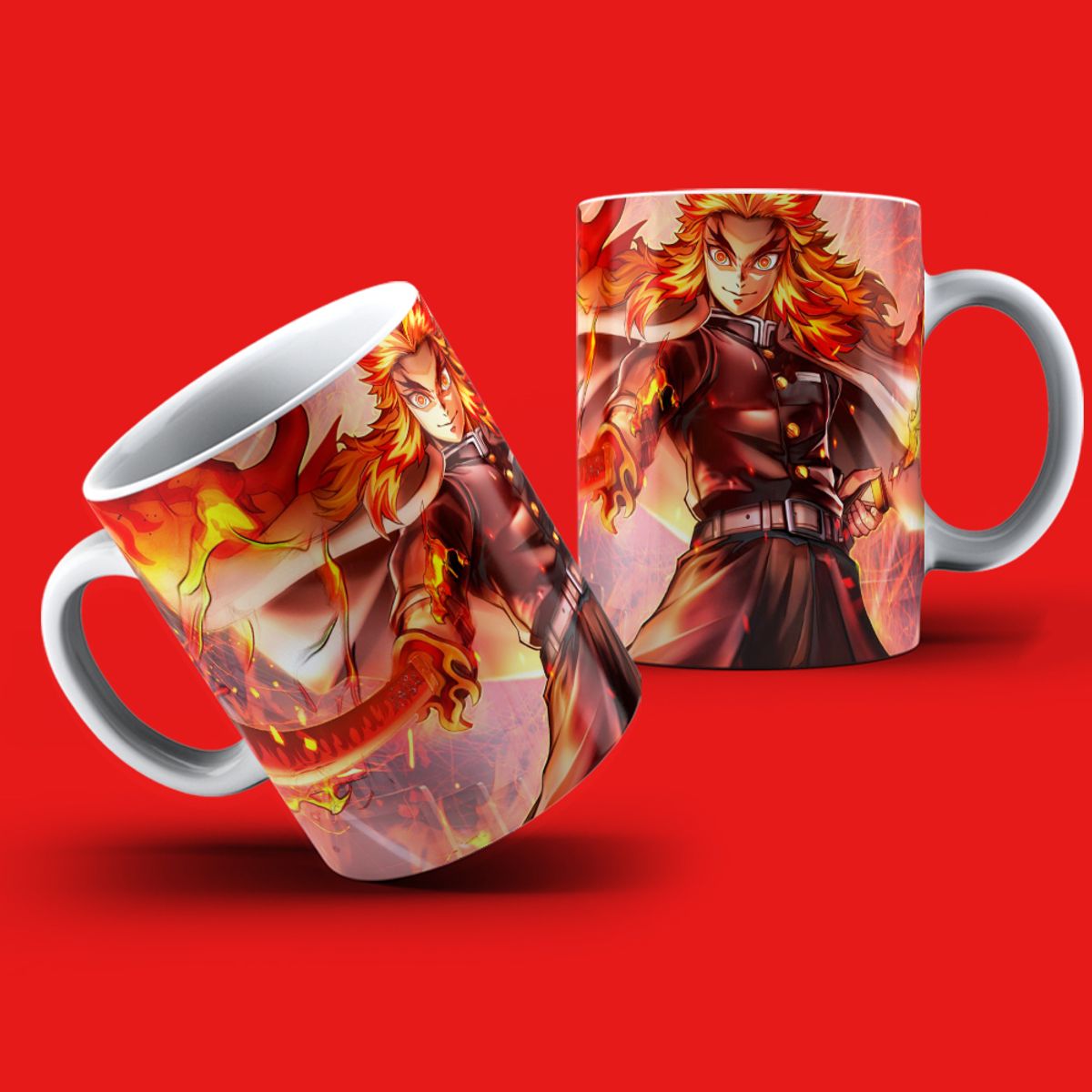 Nome do produto: Caneca Demon Slayer - Rengoku