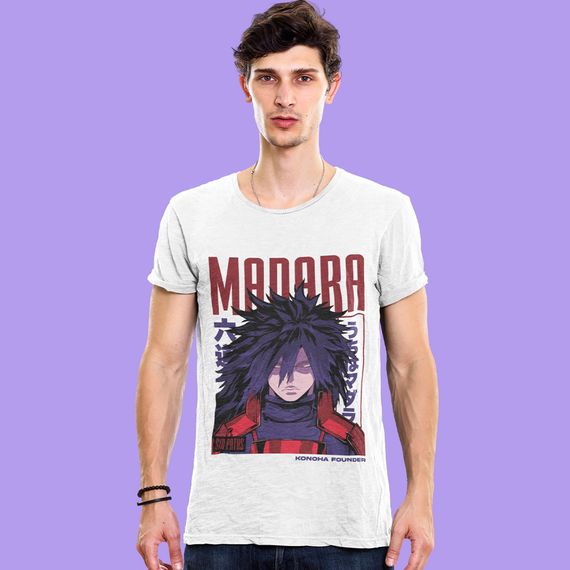 Camiseta Unissex Naruto - Uchiha Madara Fundador Konoha