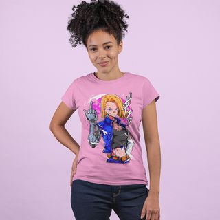 Nome do produtoCamiseta Feminina Dragon Ball - Android 18