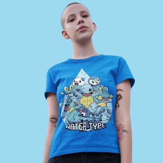 Nome do produtoCamiseta Unissex Pokémon - Pokémons de Água