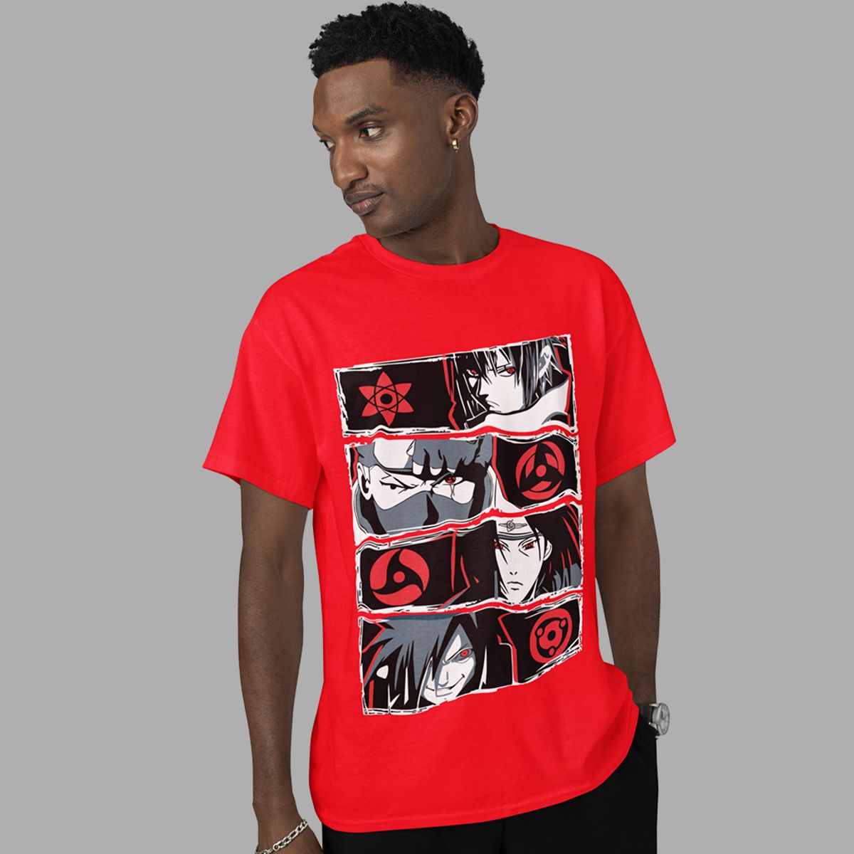 Nome do produto: Camiseta Unissex Naruto - Sharingans