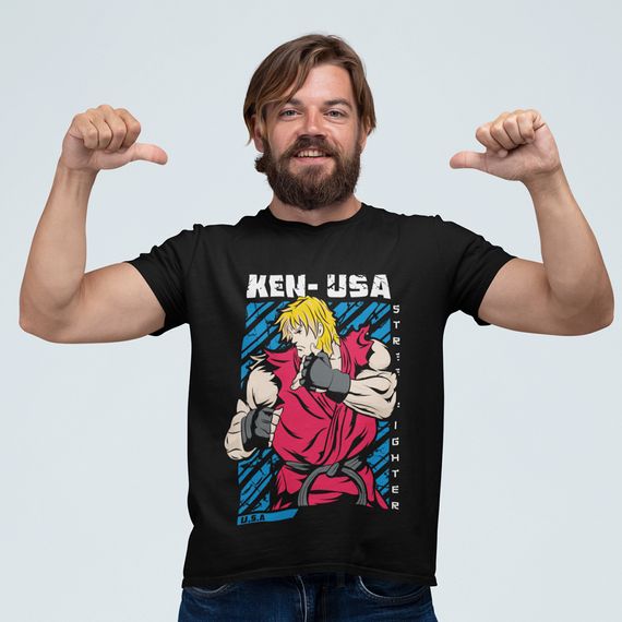 Camiseta Unissex Street Fighter - Ken