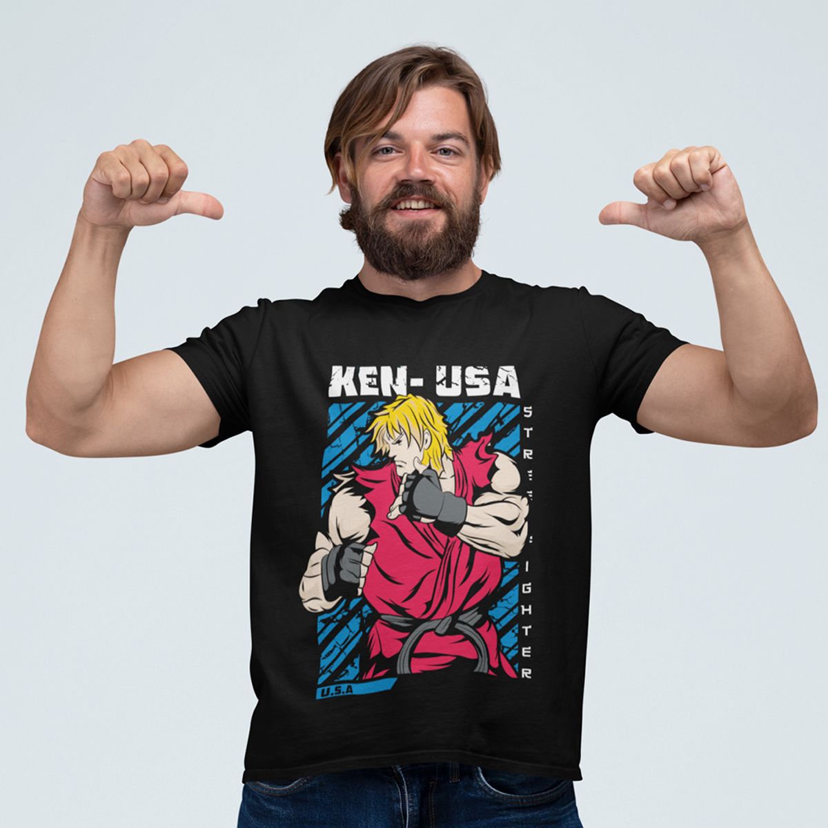 Nome do produto: Camiseta Unissex Street Fighter - Ken