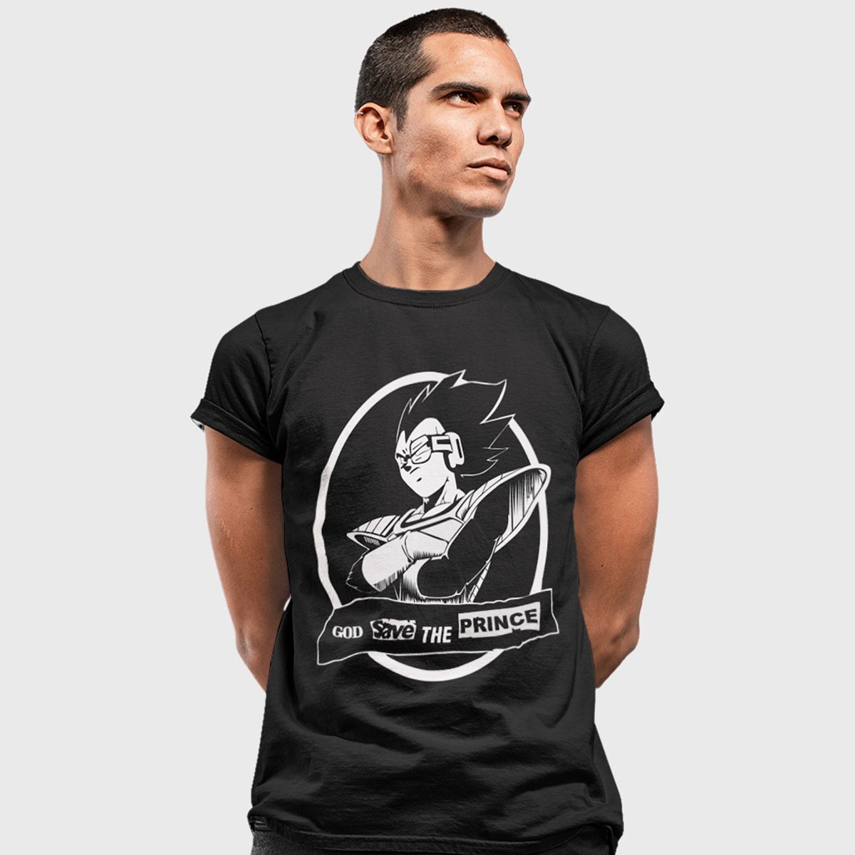 Nome do produto: Camiseta Unissex Dragon Ball - Vegeta, Principe Sayajin