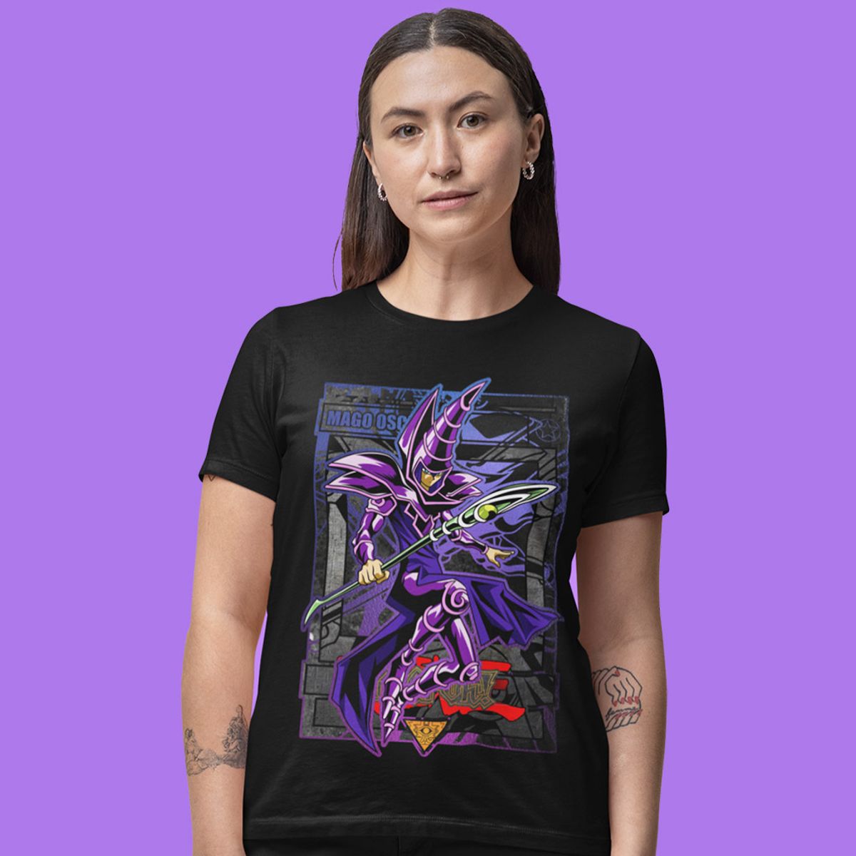 Nome do produto: Camiseta Unissex Mago Negro Yu-Gi-Oh!