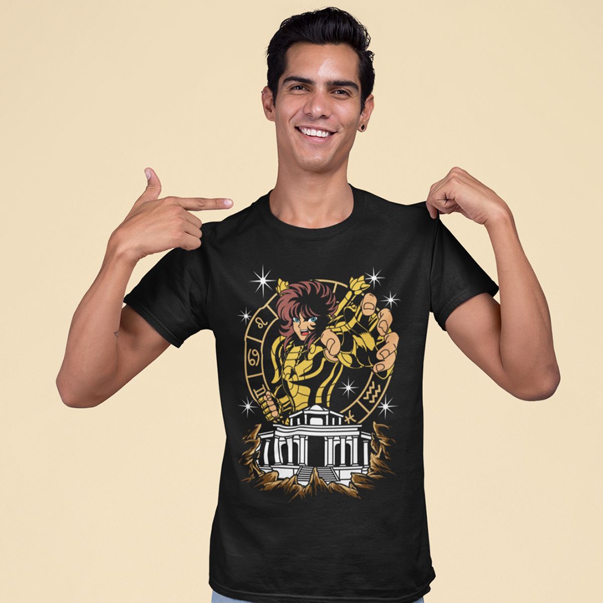 Nome do produto: Camiseta Unissex Saint Seiya - Dohko de Libra