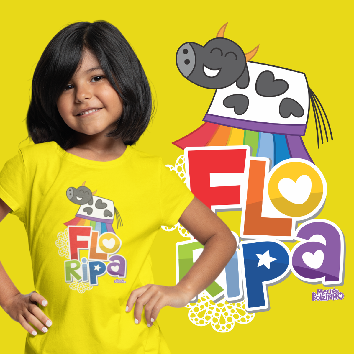 Nome do produto: Camiseta Infantil I Floripa Meu Boizinho