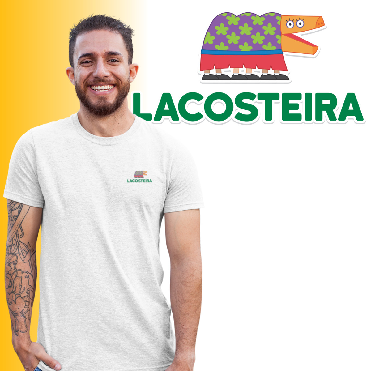 Nome do produto: Camiseta Adulto Unissex Lacosteira