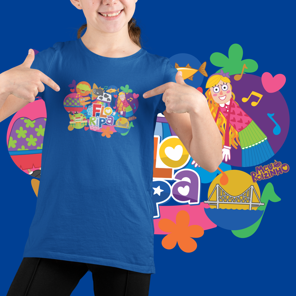 Nome do produto: Camiseta Infantil II Ícones de Floripa