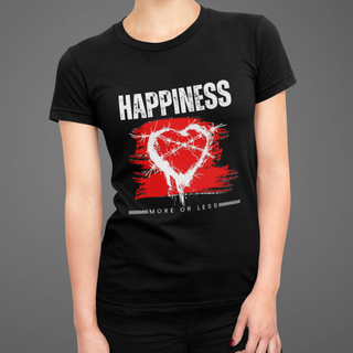 Nome do produtoCamiseta Baby Long Happiness Preta