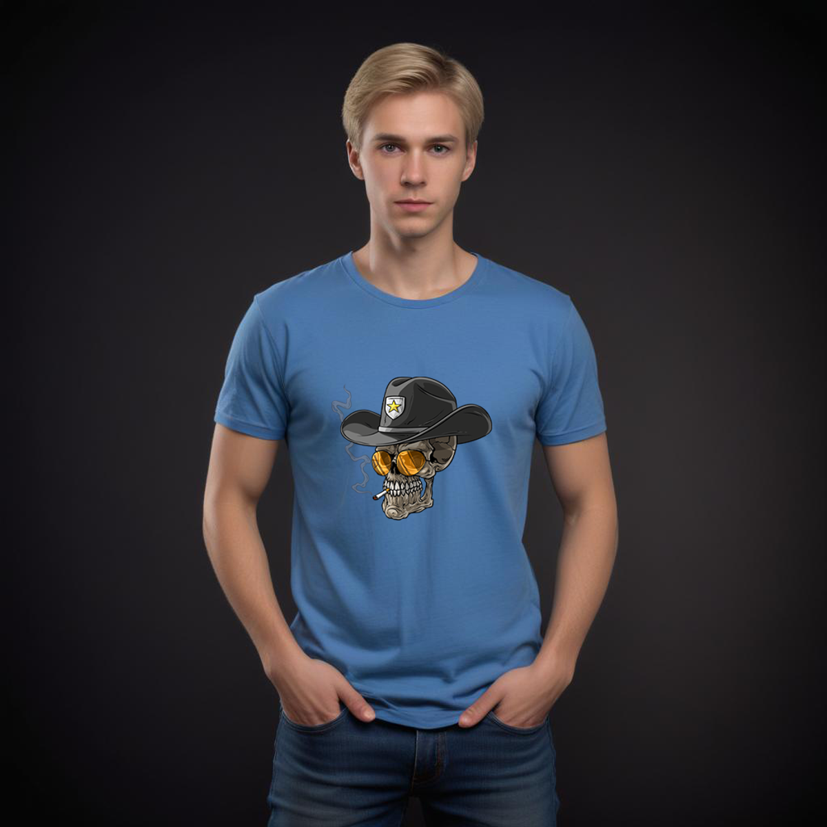 Nome do produto: Sheriff Skull (T-Shirt Estonada)