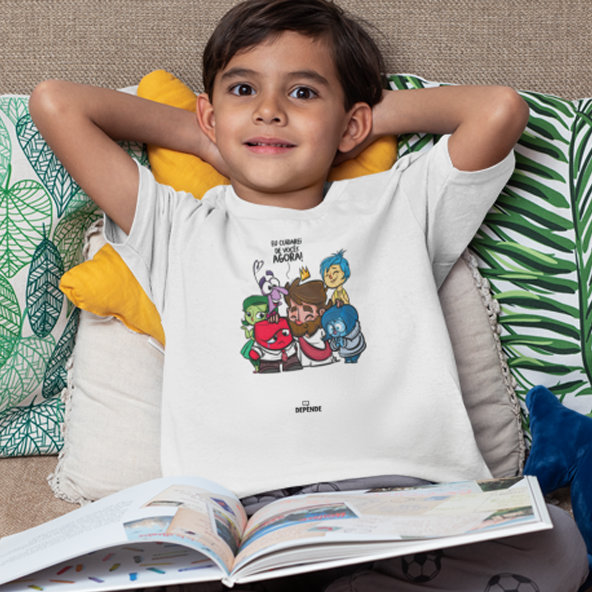 Nome do produto: T-Shirt Quality Infantil Divertidamente (2 a 8 anos)