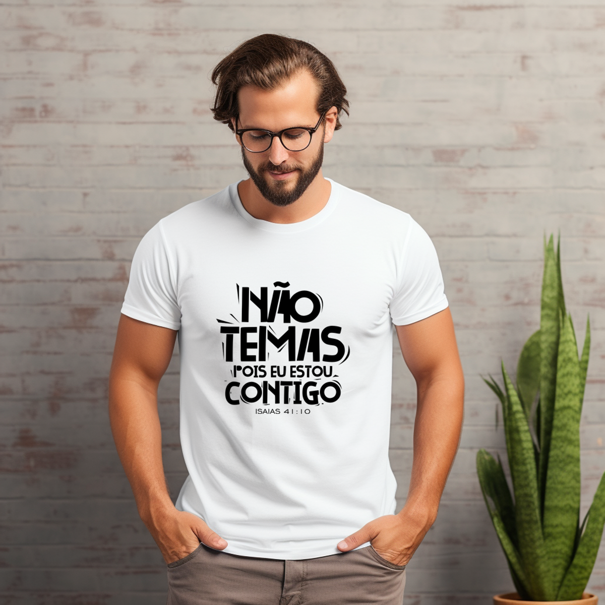 Nome do produto: CAMISA QUALITY | NÃO TEMAS, POIS ESTOU CONTIGO ISAIAS 41:10