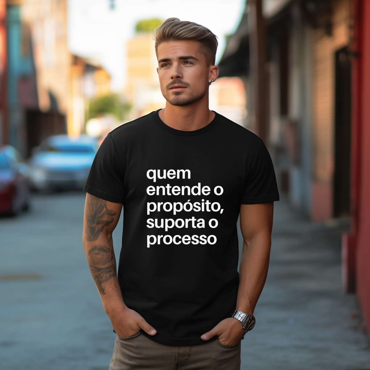 Nome do produto: CAMISA QUALITY | QUEM ENTENDE O PROPÓSITO, SUPORTA O PROCESSO