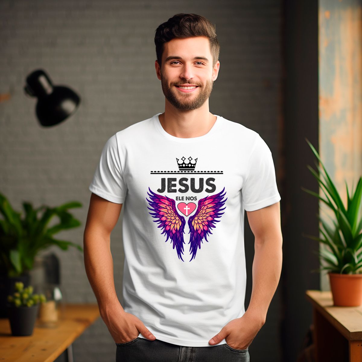 Nome do produto: CAMISA QUALITY  | JESUS - ELE NOS AMOU