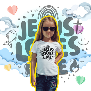 T-Shirt Infantil Jesus Loves Me