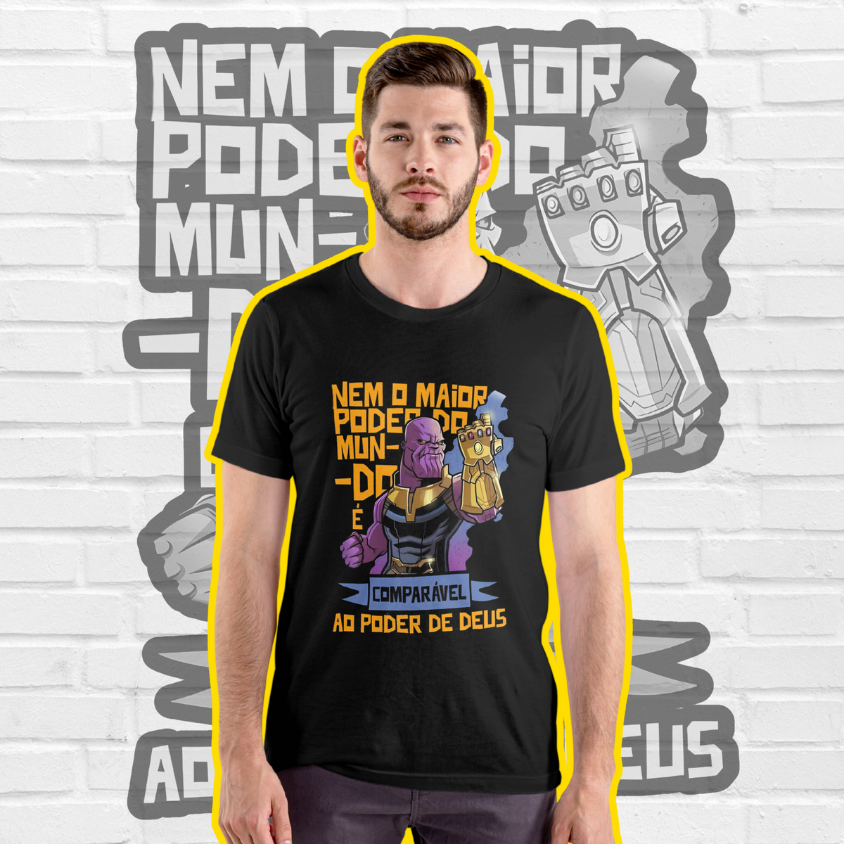 Nome do produto: T-Shirt Masculina Nem o maior poder do mundo