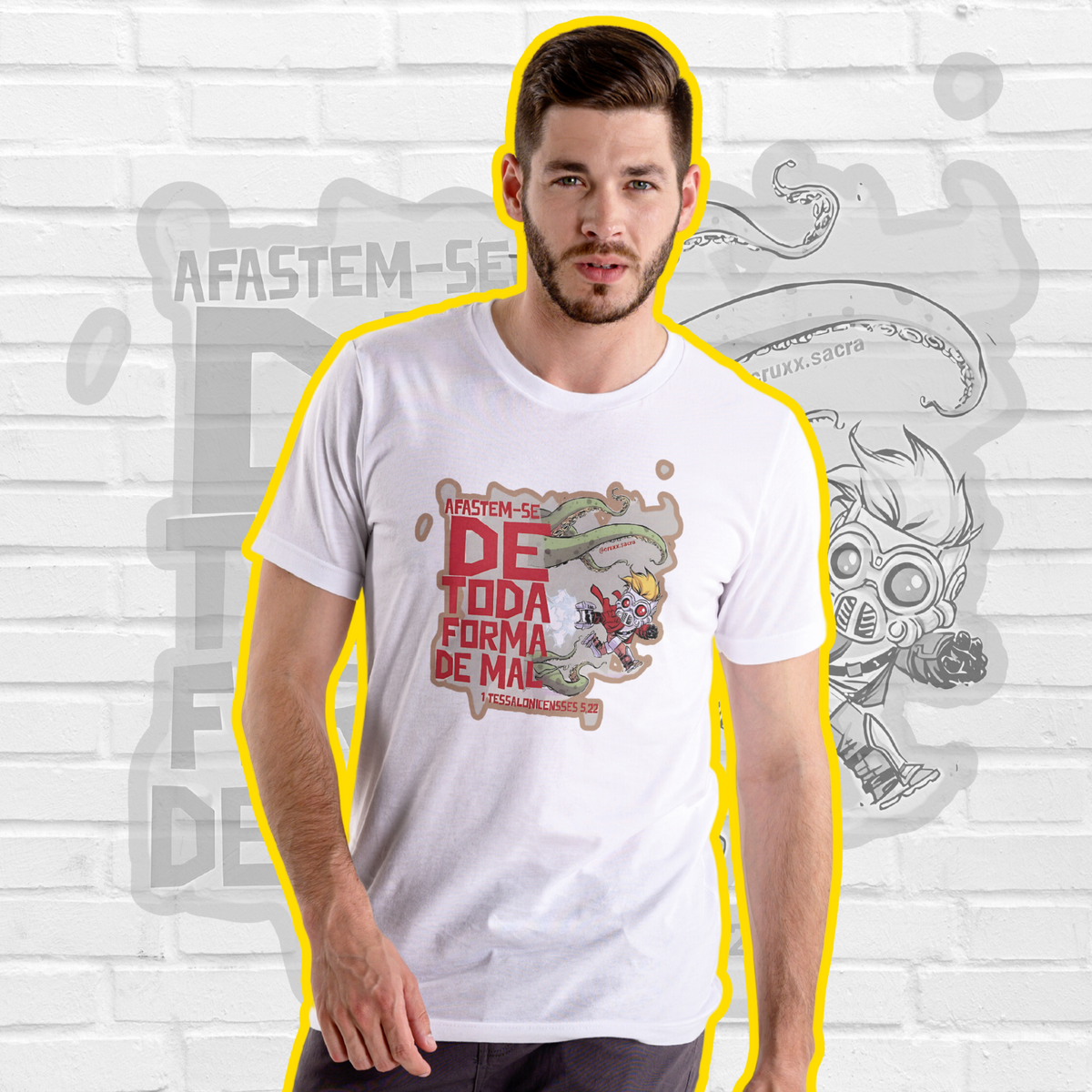 Nome do produto: T-Shirt Afastem-se de toda forma de mal