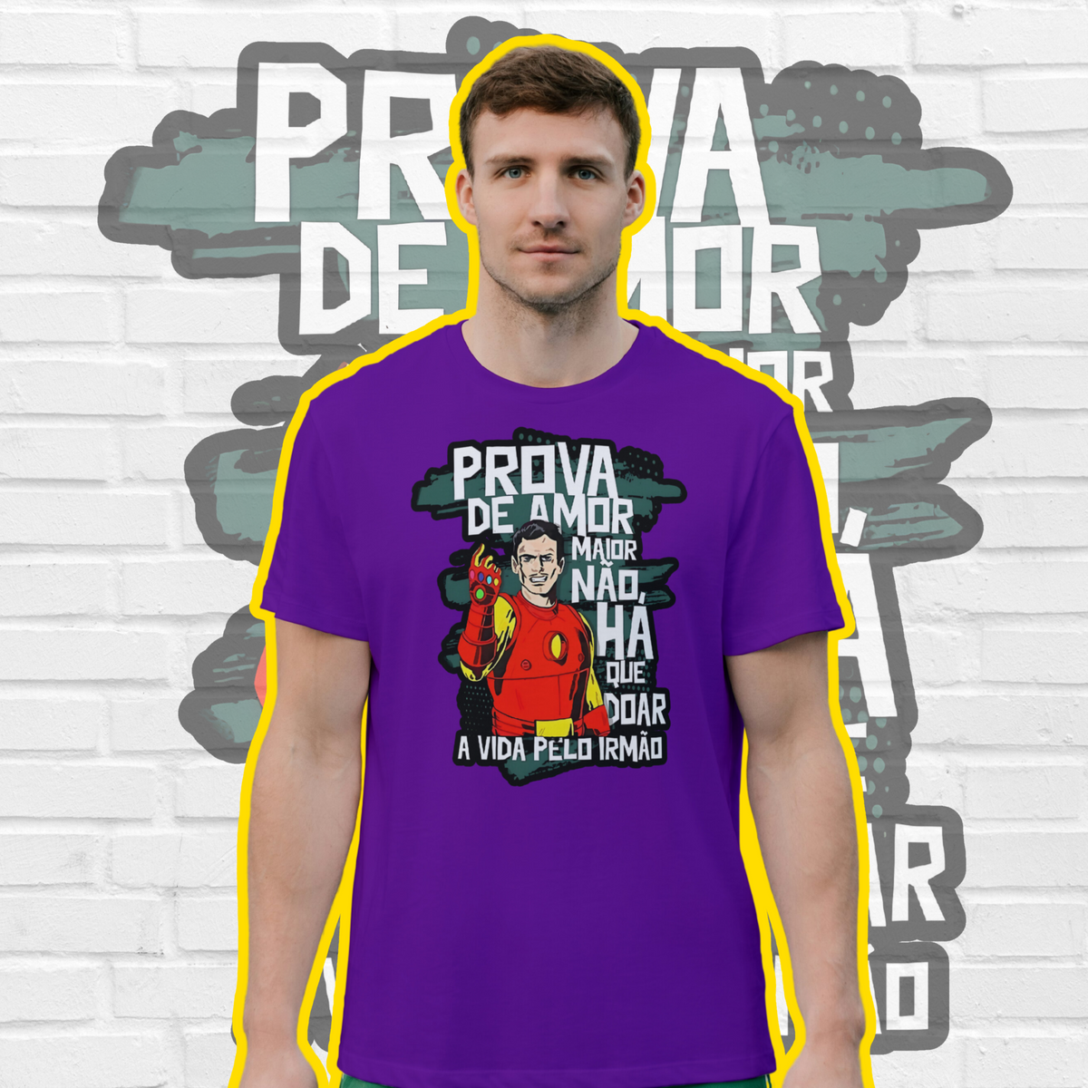 Nome do produto: T-Shirt Masculina Prova de amor maior não há