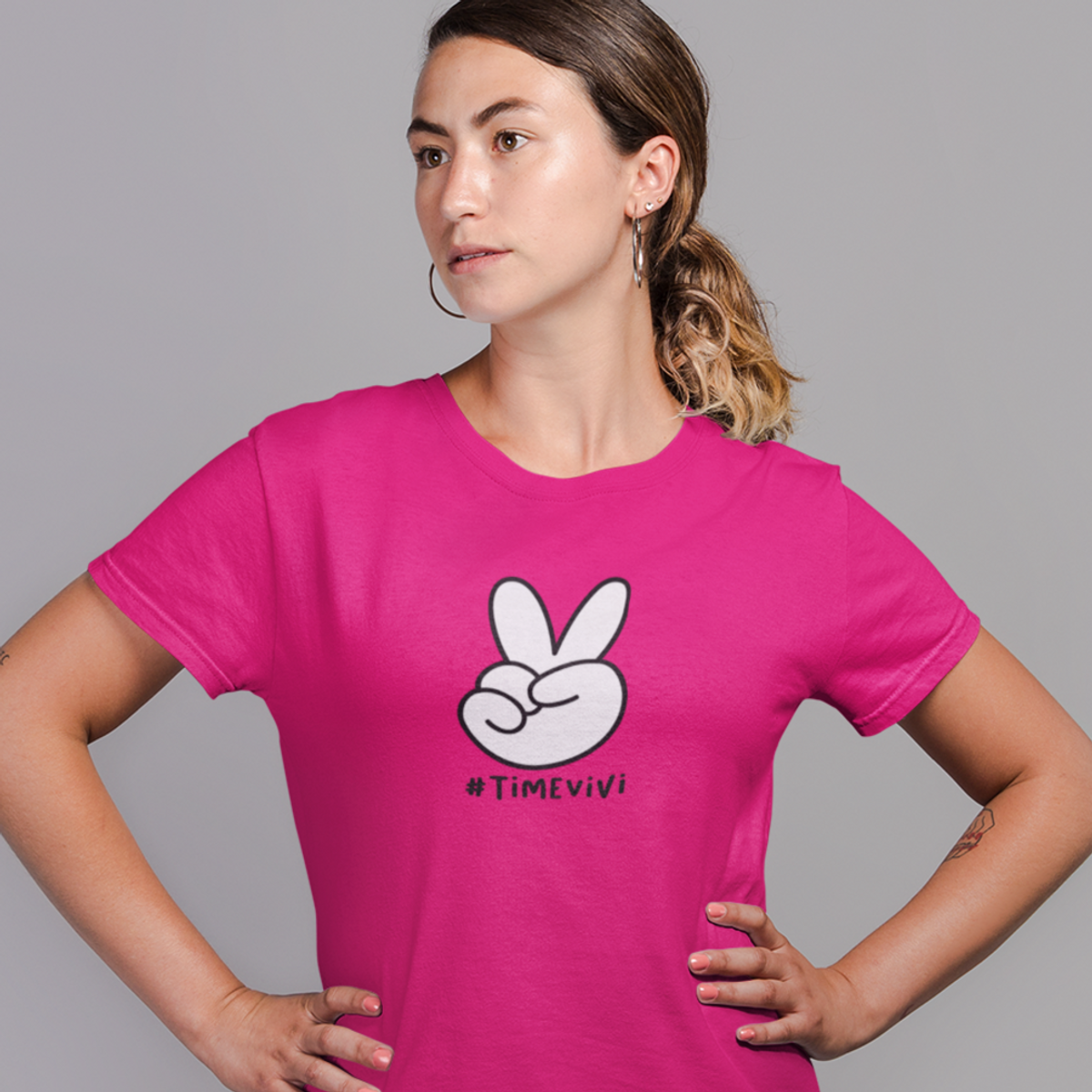 Nome do produto: CAMISETA FEMININA #TIMEVIVI