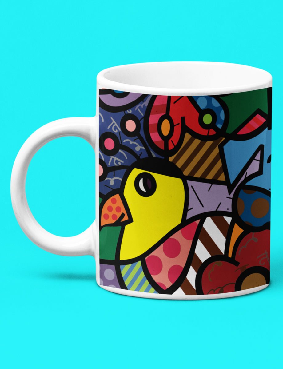 Nome do produto: Caneca Branca - Harmonia Colorida