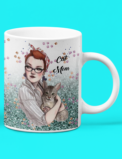 Nome do produtoCaneca Branca - Cat Mom Sincera