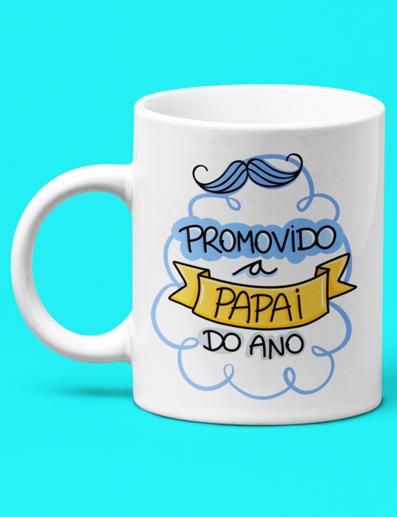 Caneca Branca - Promovido a Papai do Ano