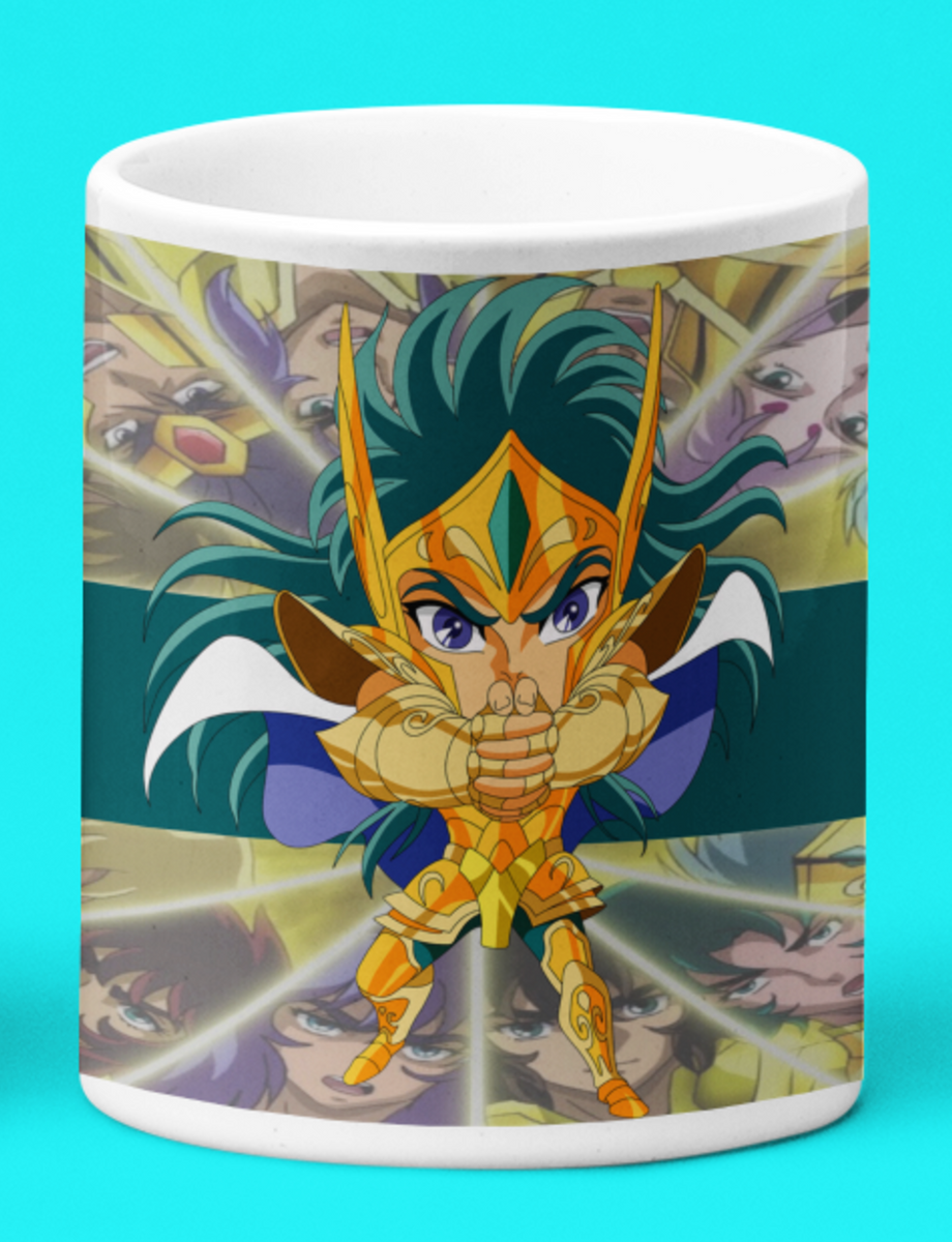 Nome do produto: Caneca Branca - Saint Seiya Aquarius