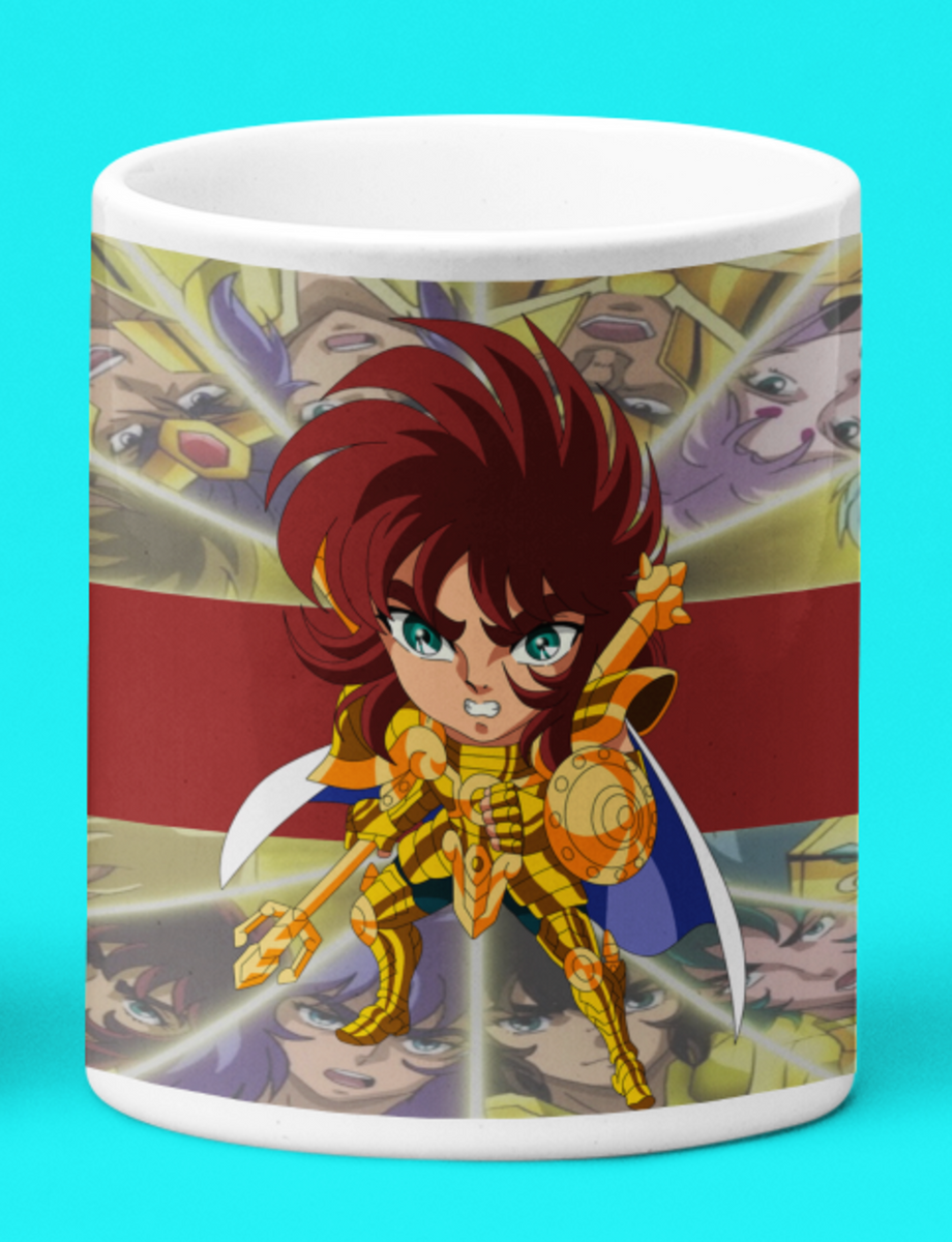 Nome do produto: Caneca Branca - Saint Seiya Libra