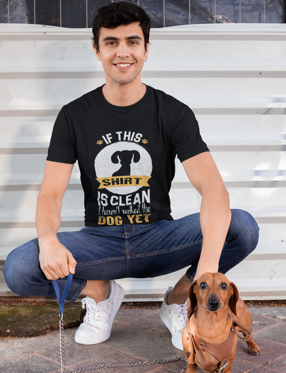 Nome do produto: Camiseta Unissex - Camisa Limpa, Cachorro Esperando