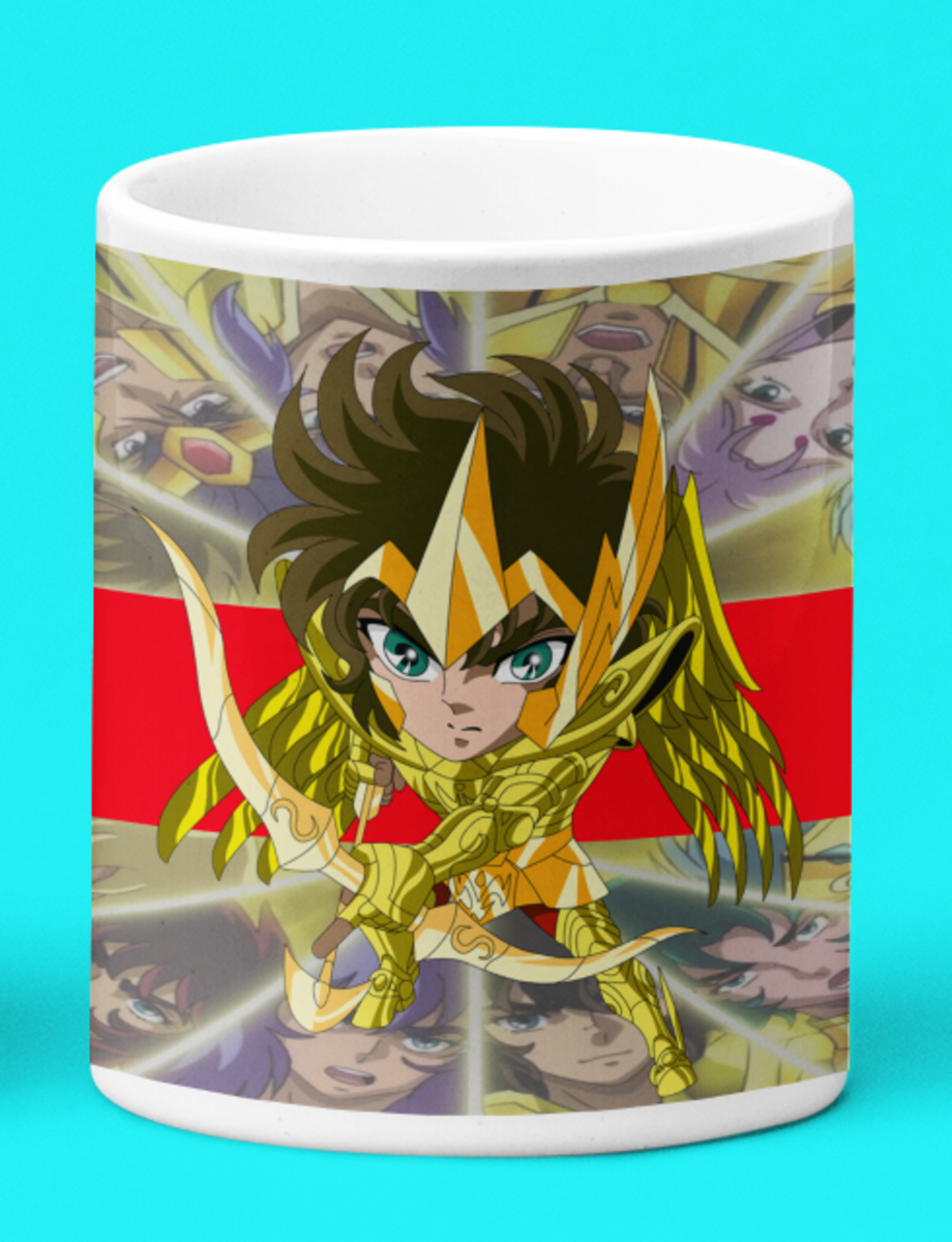 Nome do produto: Caneca Branca - Saint Seiya Sagittarius