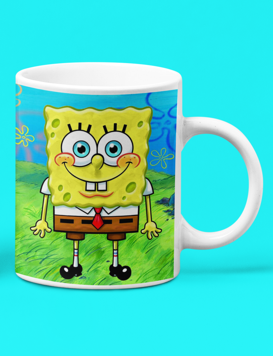 Nome do produto: Caneca Branca - Bob Esponja