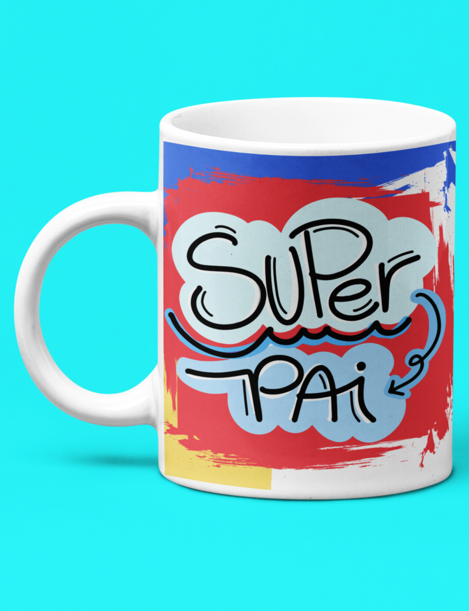 Nome do produto: Caneca Branca - Super Pai