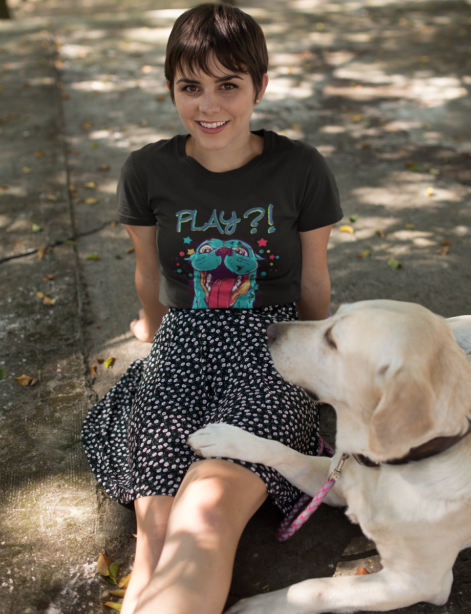 Nome do produto: Camiseta Feminina - Playful Dog