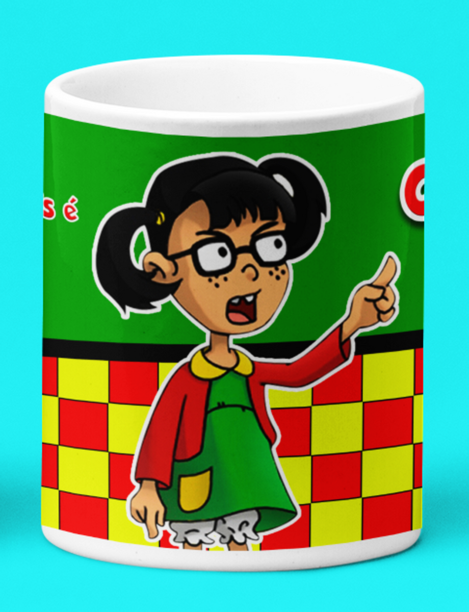 Nome do produto: Caneca Branca - Pois é, Pois é, Pois é Chiquinha