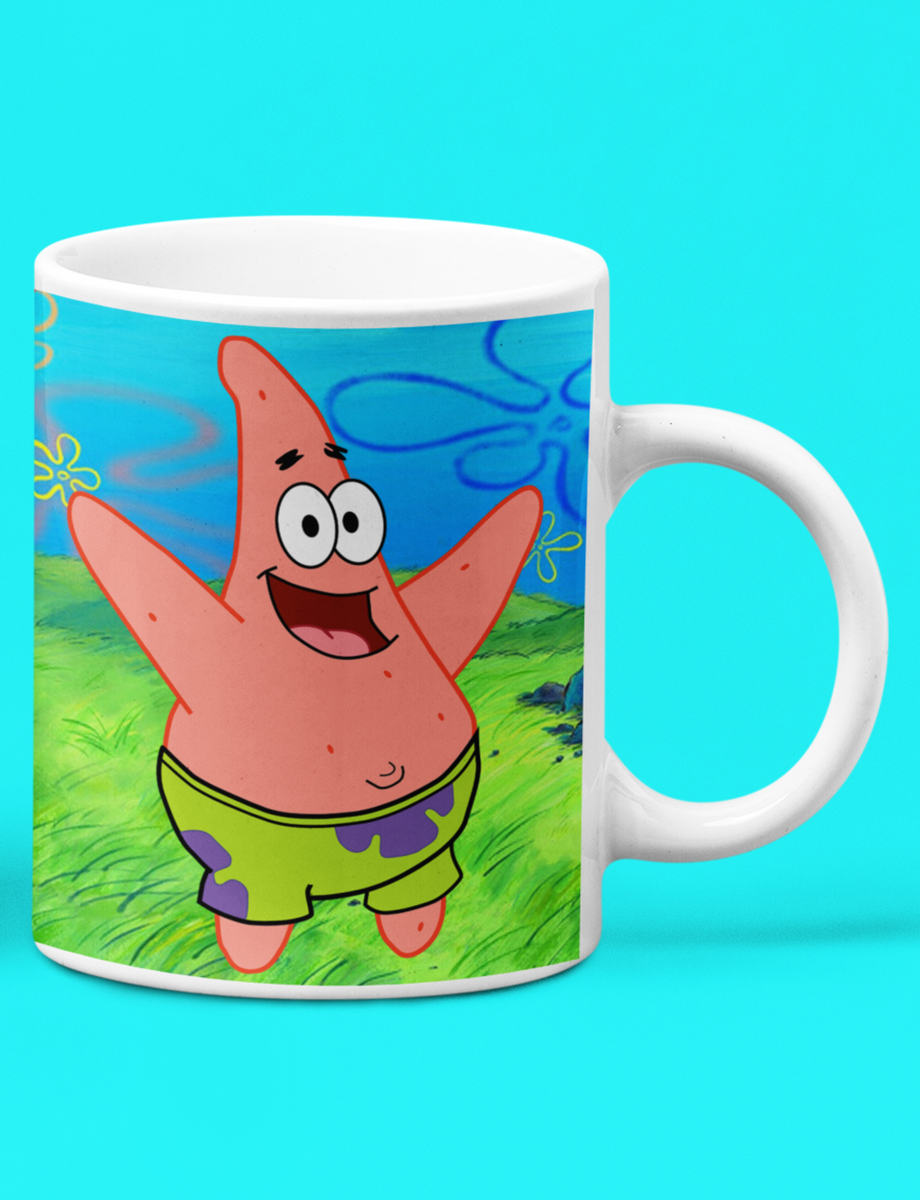 Nome do produto: Caneca Branca - Patrick Estrela