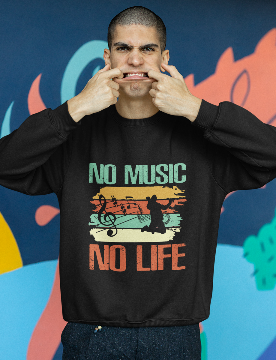 Nome do produto: Moletom Fechado - No Music, No Life