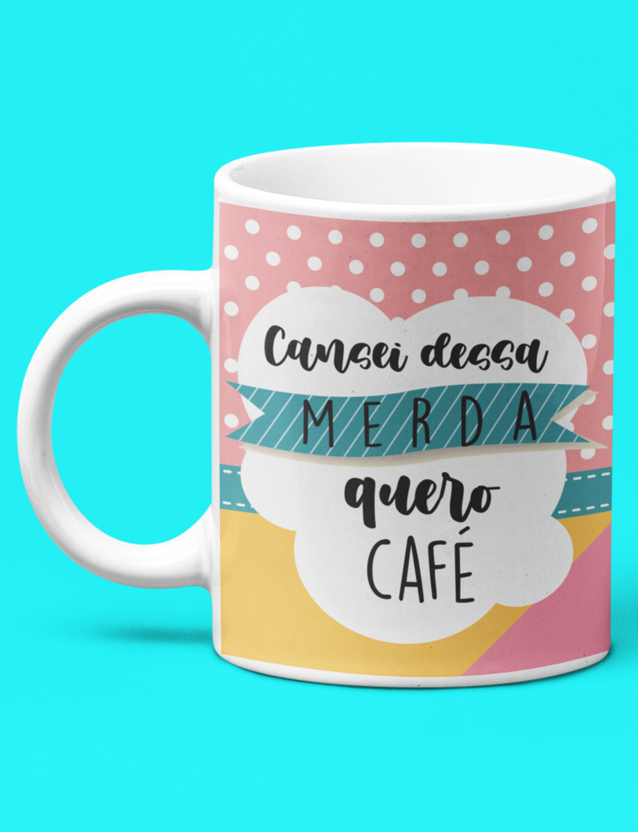 Nome do produto: Caneca Branca - Café na Veia