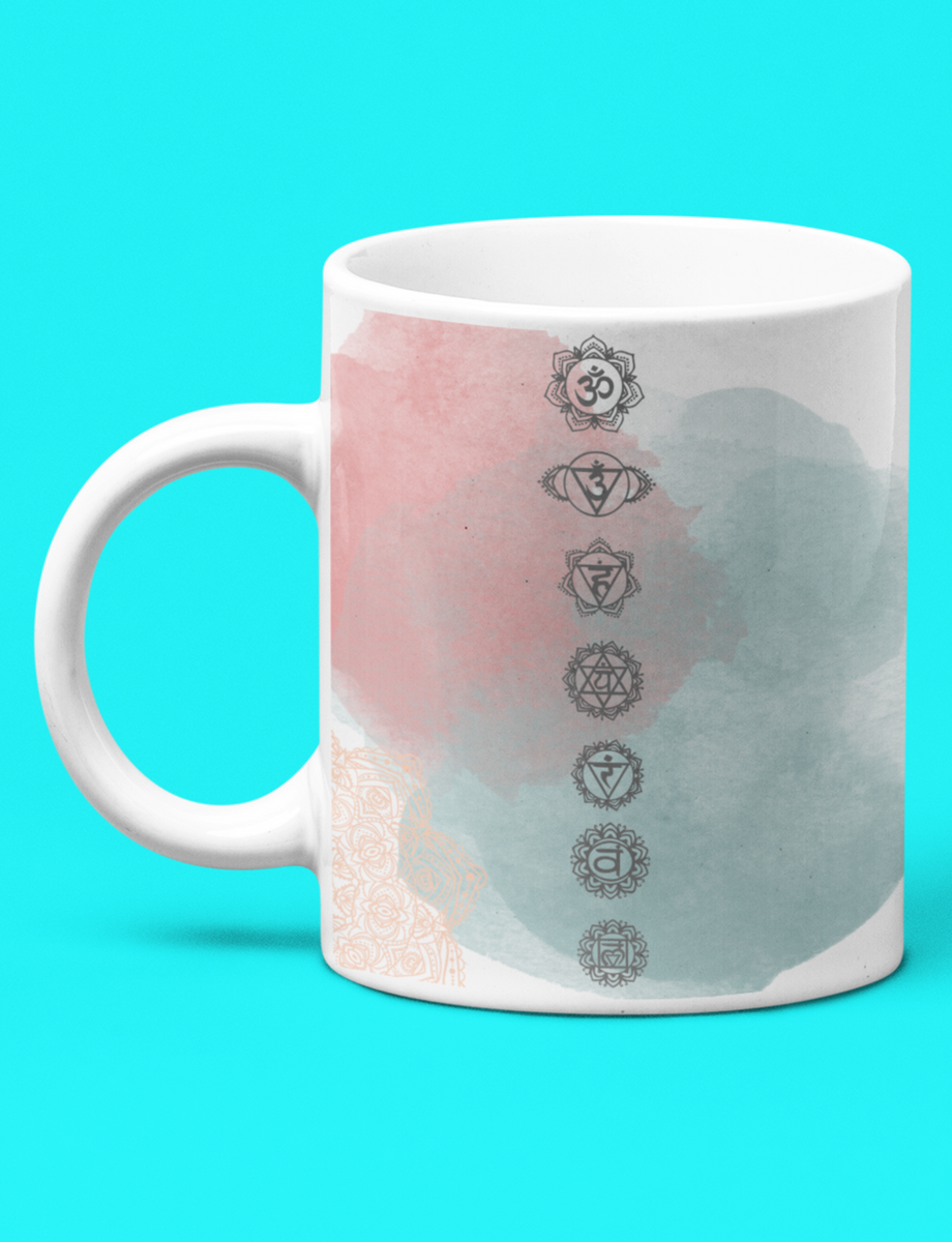 Nome do produto: Caneca Branca - Chakra Alinhado