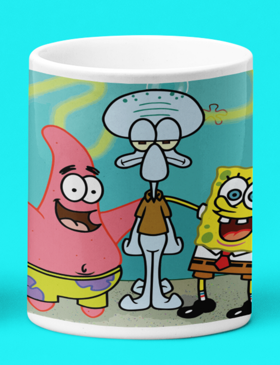 Nome do produto: Caneca Branca - Amigos Submarinos